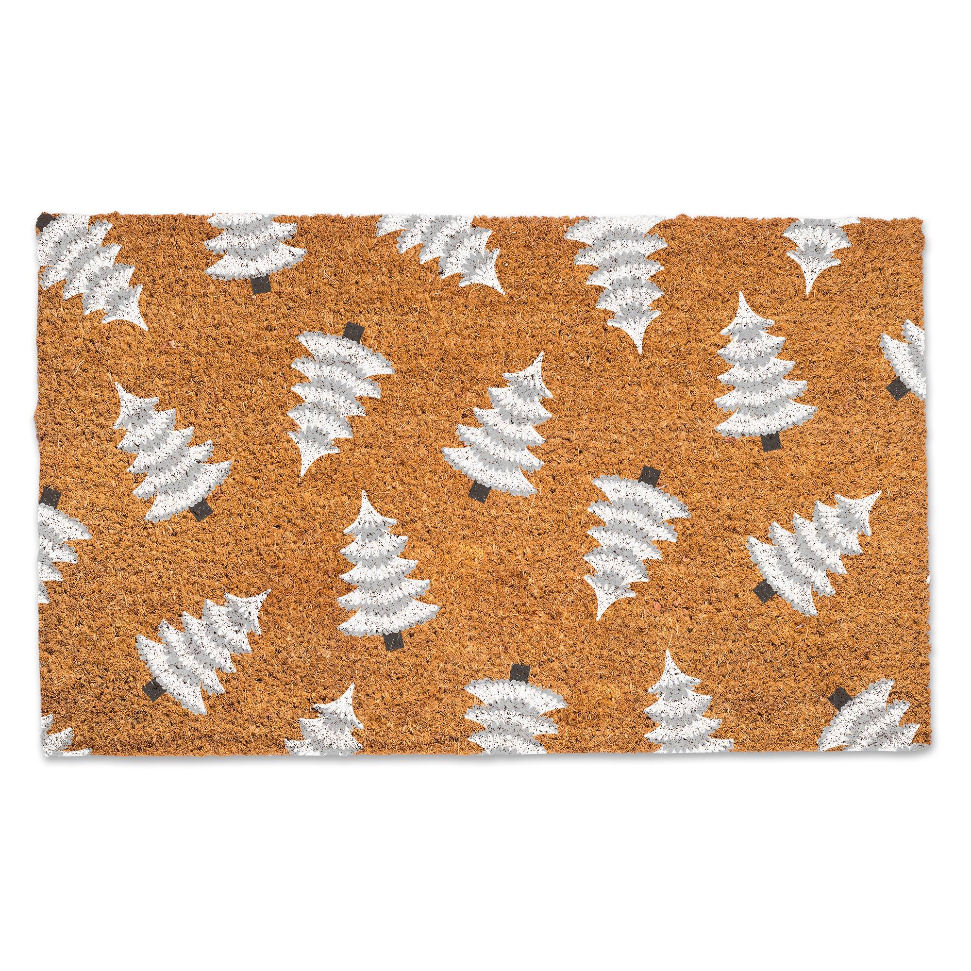 White & Black Tree Pattern Doormat